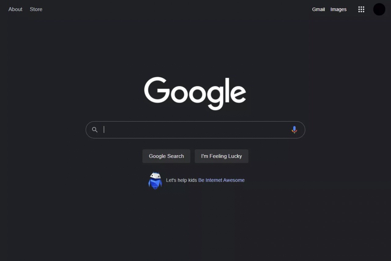 Google dark mode 202102