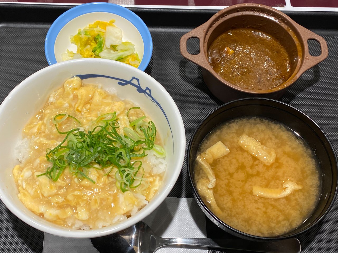 【松屋の朝食】「ふあとろ玉子のあんかけ朝ごはん」1