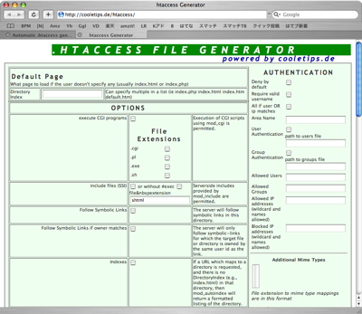 Htaccess Generator