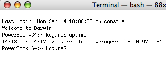 Macosx Uptime