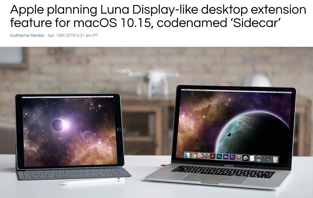 「macOS 10.15」iPadをMacのサブディスプレイにする“Sidecar”