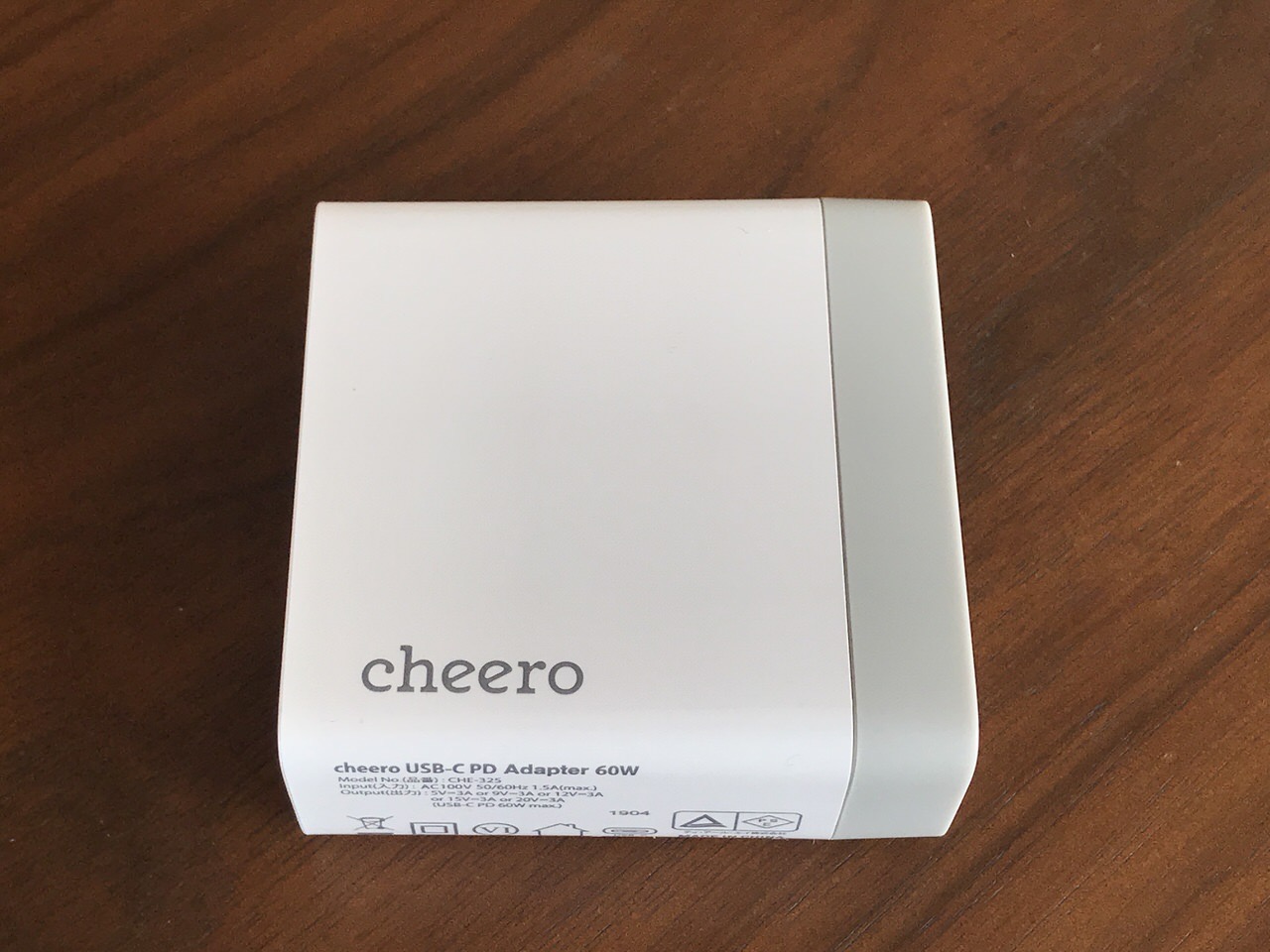 Power Delivery（PD）最大60W対応のACアダプタ「cheero USB-C PD Charger 60W」