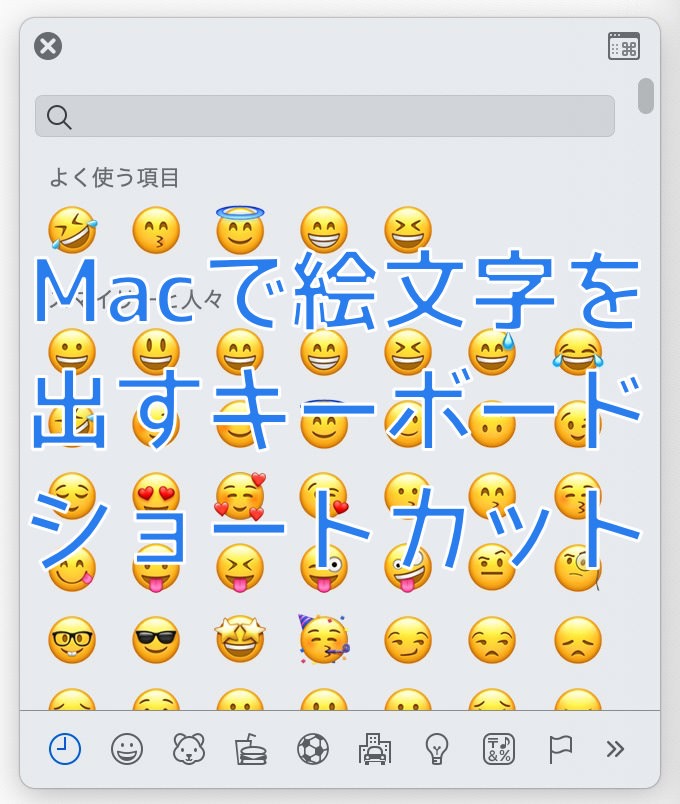 MacでiPhoneと同じように絵文字を入力する方法