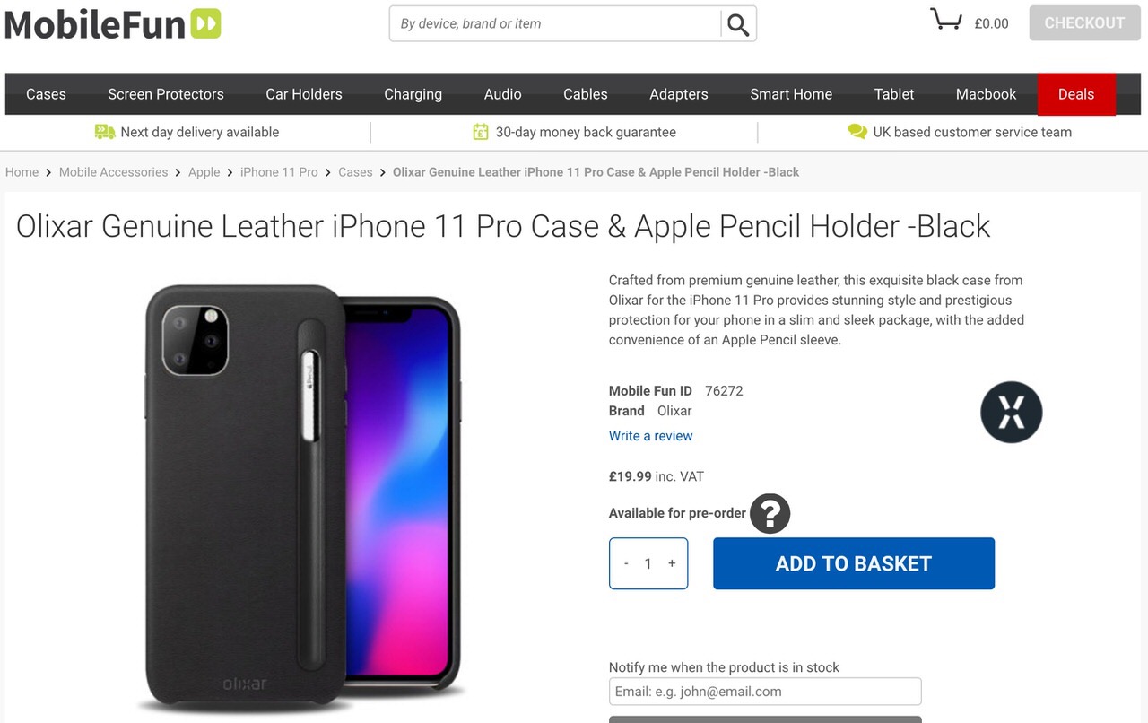 次期iPhoneはやはりApple Pencil対応か？ケースメーカーがApple Pencilが入るケースを予約受付中