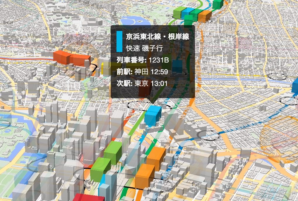 東京の鉄道や飛行機の運行状況をリアルタイムに3D表示する「Mini Tokyo 3D」