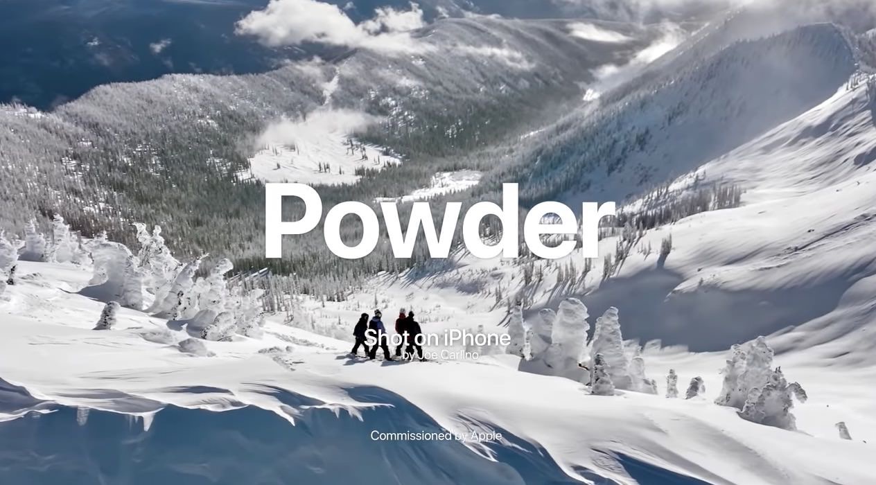 Apple、バックカントリーのスノーボードをiPhone 11 Proで撮影した動画「Powder: Backcountry Snowboarding at Baldface Lodge」公開