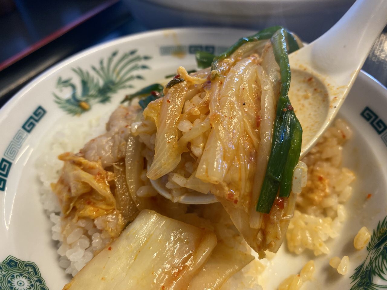 日高屋「チゲ味噌ラーメン」チゲ味噌丼 5