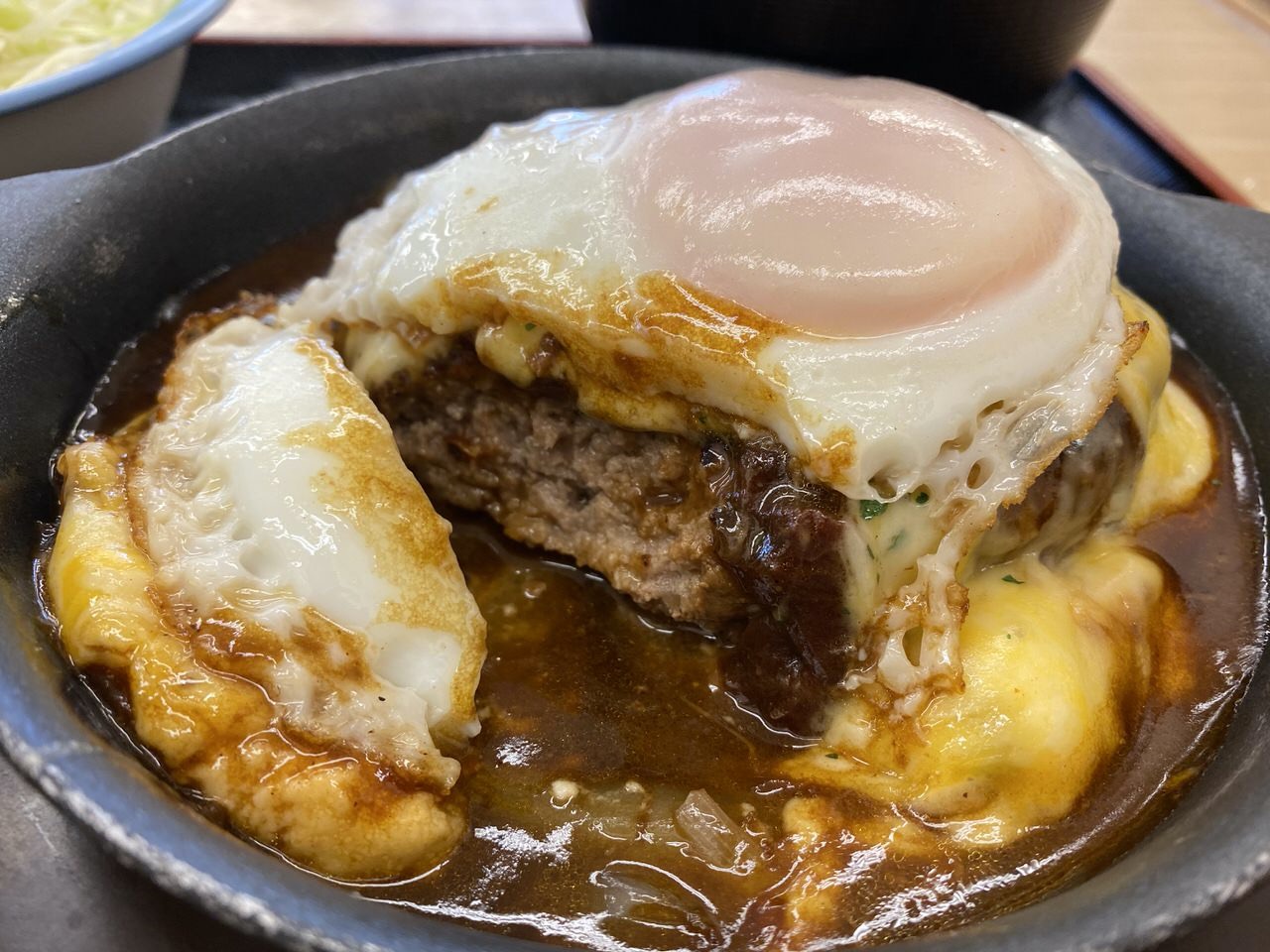 【松屋】超粗挽き「ビーフハンバーグステーキ定食」6