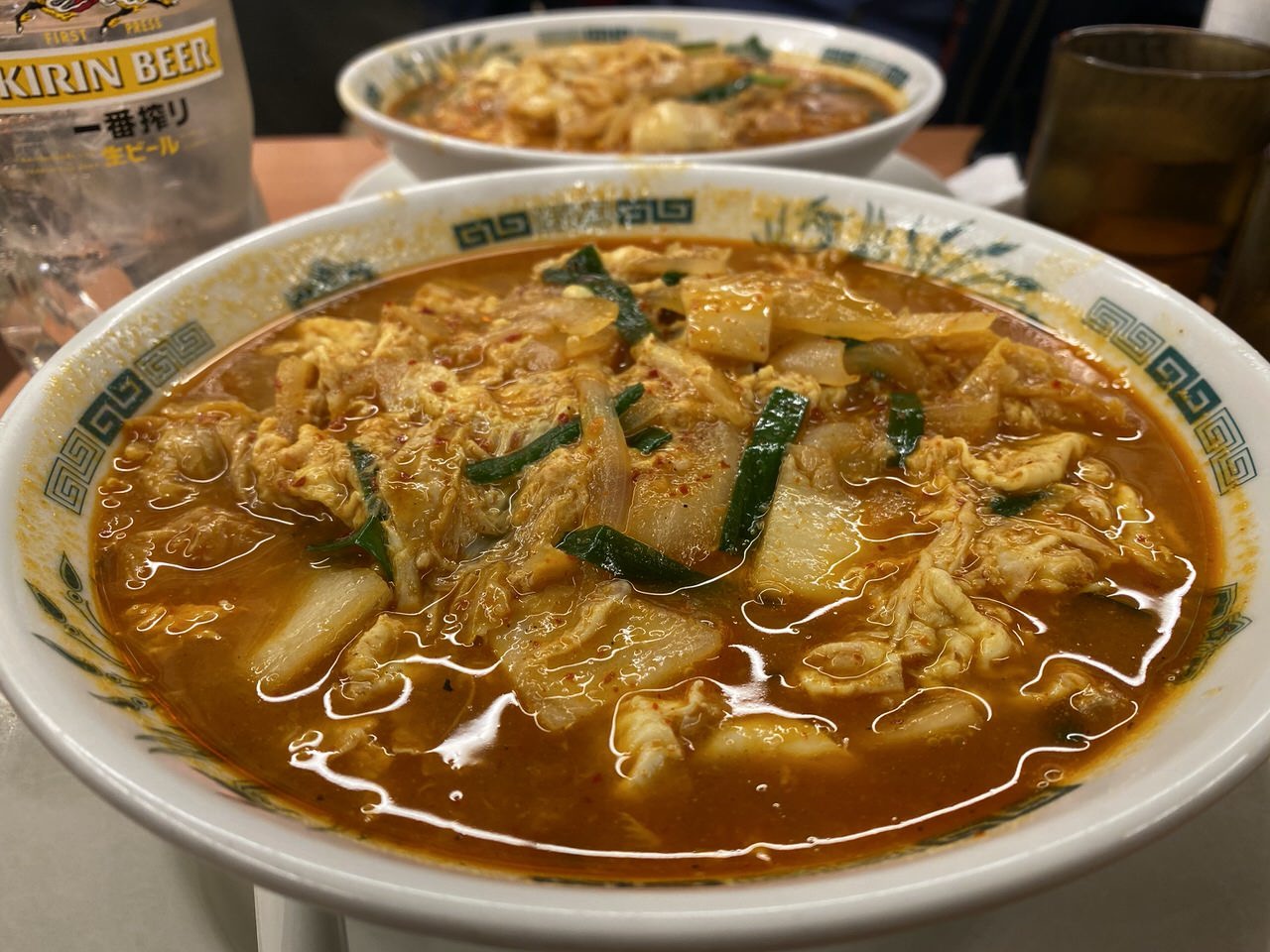 日高屋「チゲ味噌ラーメン」呑んだ後 1