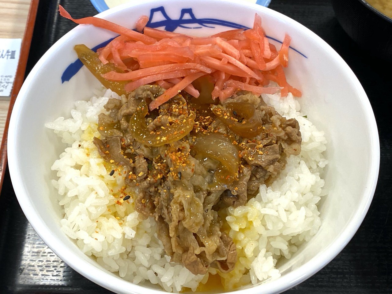 【松屋の朝食】「選べる小鉢の玉子かけごはん」3