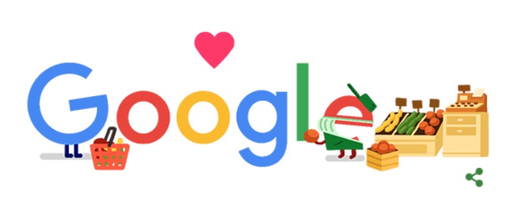 Googleロゴ「店舗 コロナ 応援」に