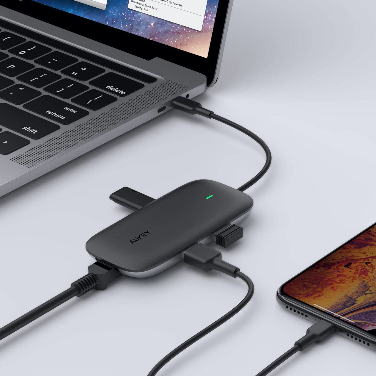 ギガビットイーサネット有線LANポート付きの4-in-1 USB-Cハブ「AUKEY CB-C74」がAmazonで40%オフ