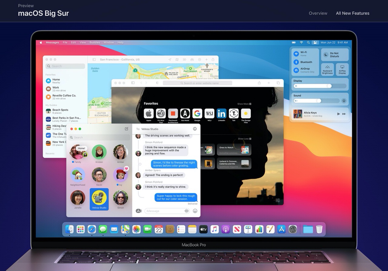 新しいDock・コントロールセンターなどの新機能を搭載した「macOS Big Sur」発表