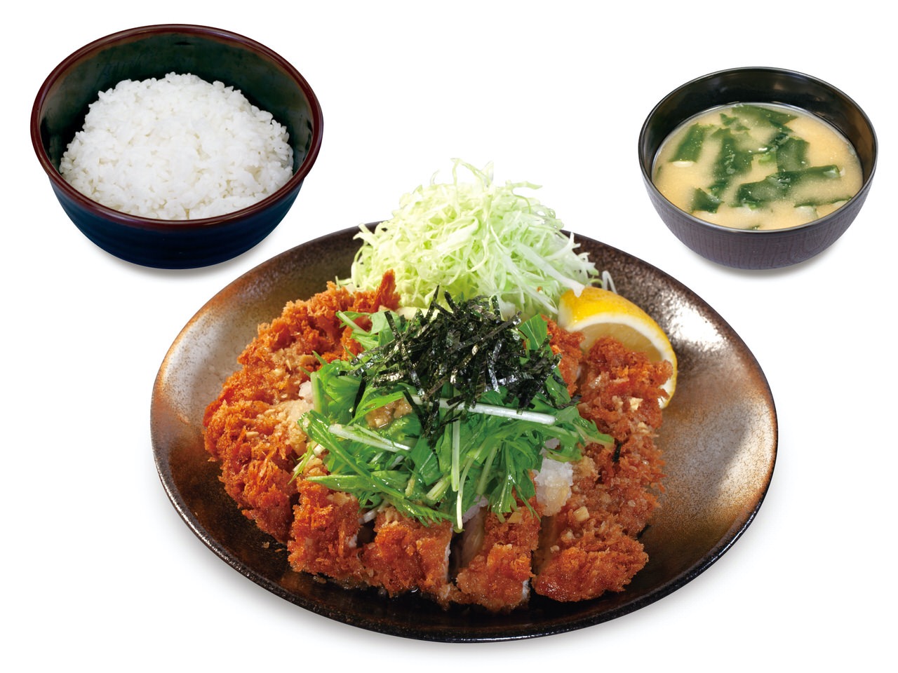 【松のや】鶏モモ肉の「塩ダレ鶏カラ丼」熟成ポークの「塩ダレかつ定食」鶏モモ肉丸ごと1枚の「塩ダレメガチキンかつ定食」発売（7/8〜）