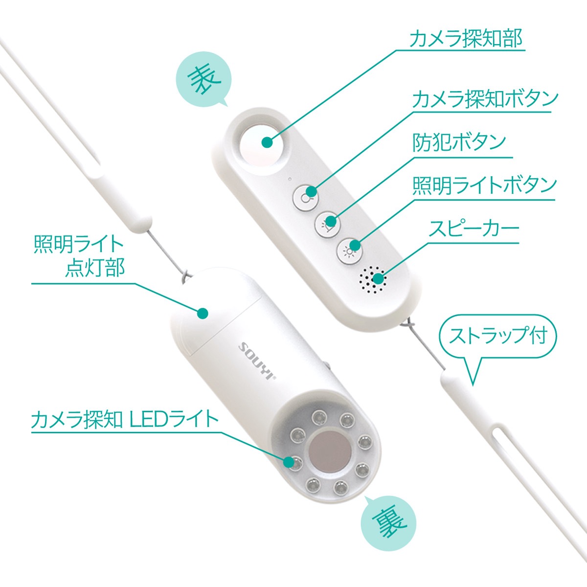 盗撮カメラの発見・振動検知して防犯ブザーにもなる「盗撮・防犯探知機 SY-128」