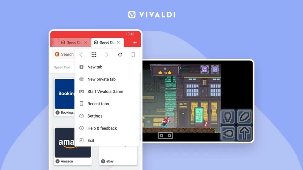 ノルウェー発のウェブブラウザー「Vivaldi」80年代風の横スクロールシューティングゲームを搭載する謎のアップデートを実施