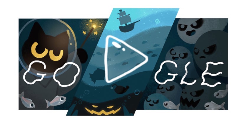 Googleロゴ「ハロウィーン」に 〜猫の魔法使いのゲームが帰ってきた！