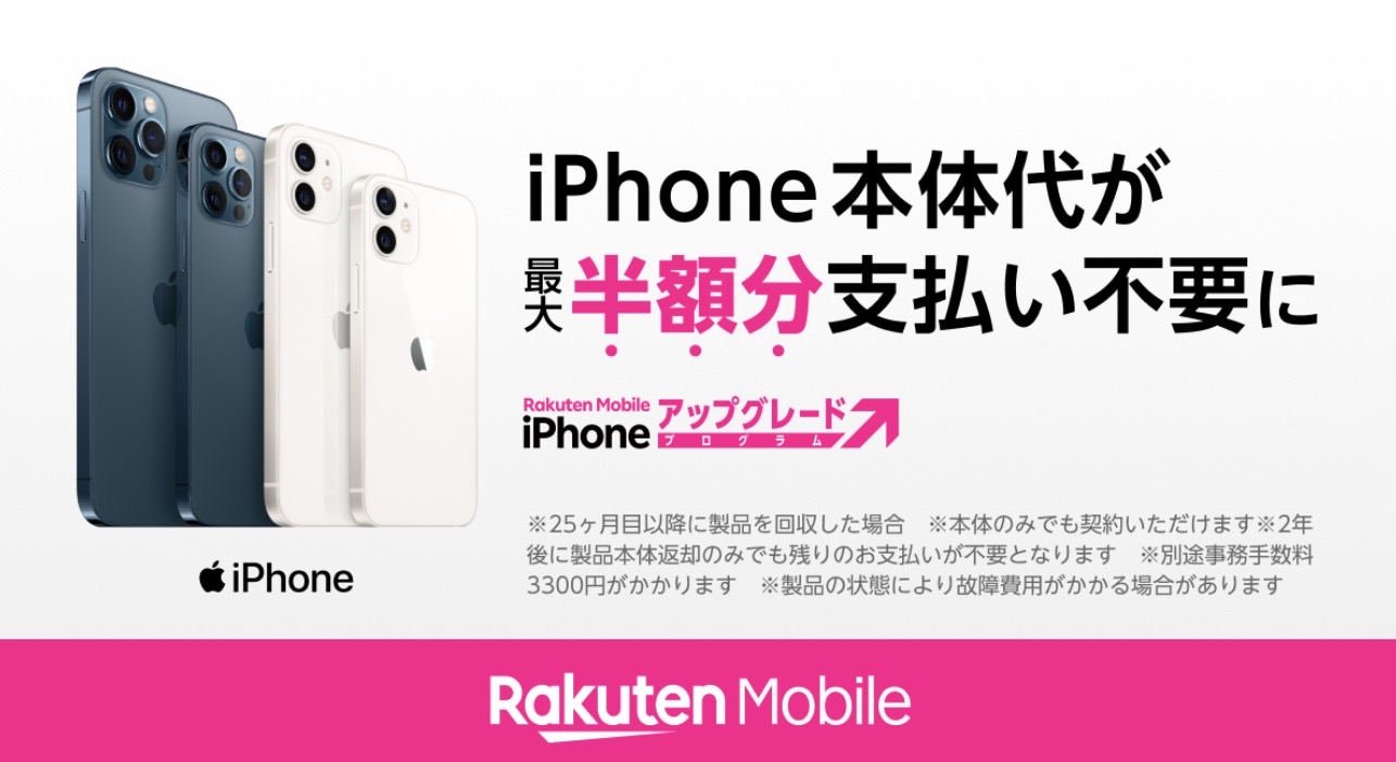 Rakuten mobile iphone half