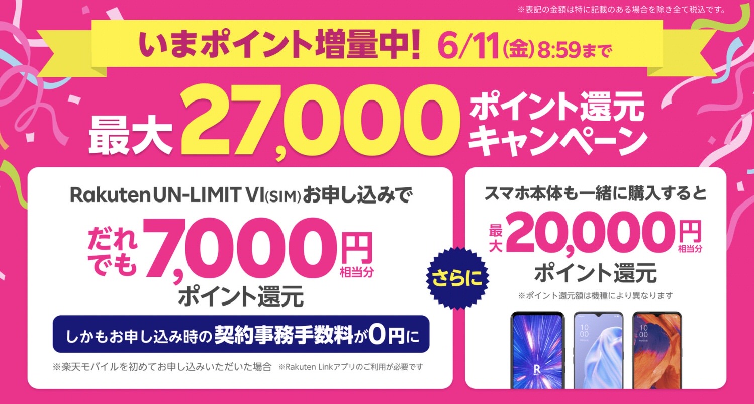 Rakuten unlimited 7000