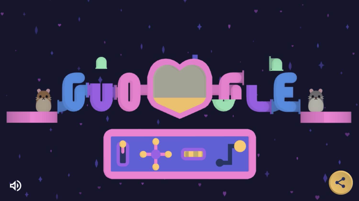 Google logo valentines day 14001