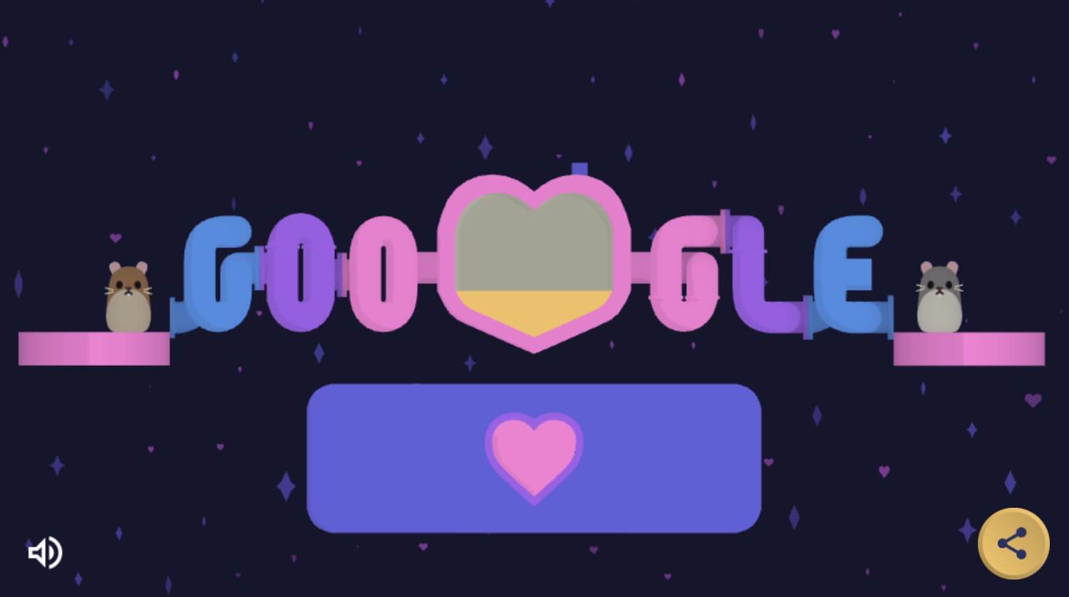 Google logo valentines day 14002