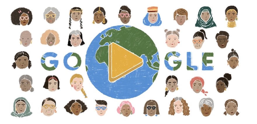 Google logo woman day 08000