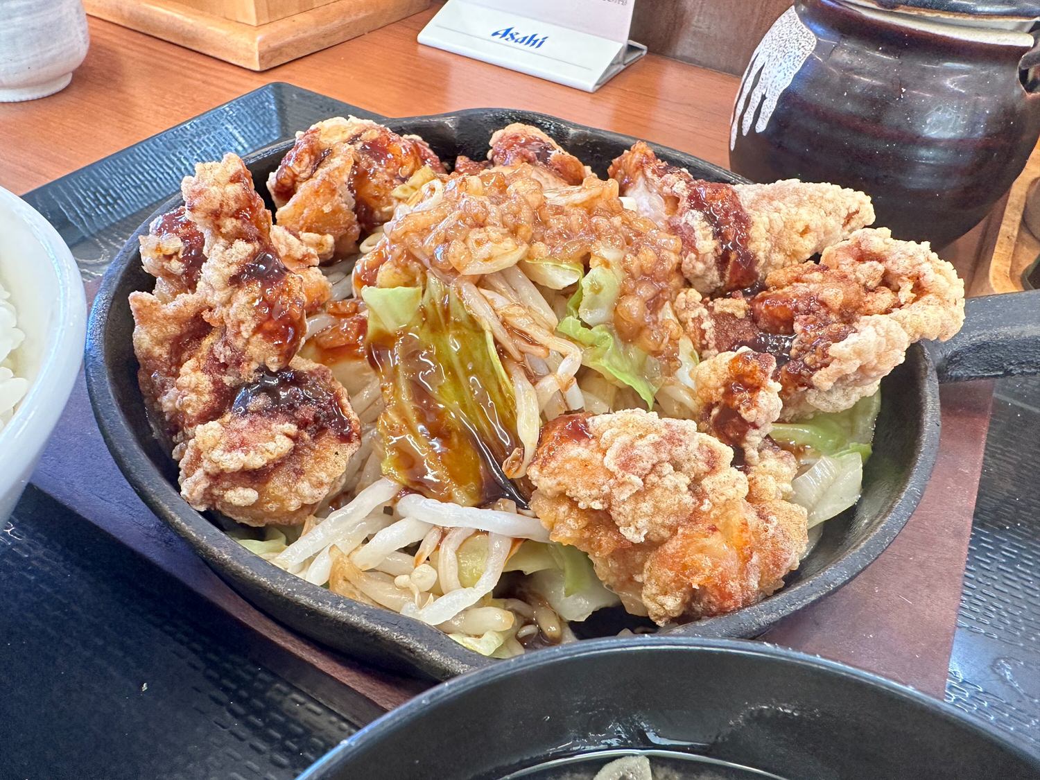 からやま 鉄板にんにくからあげ定食 18005