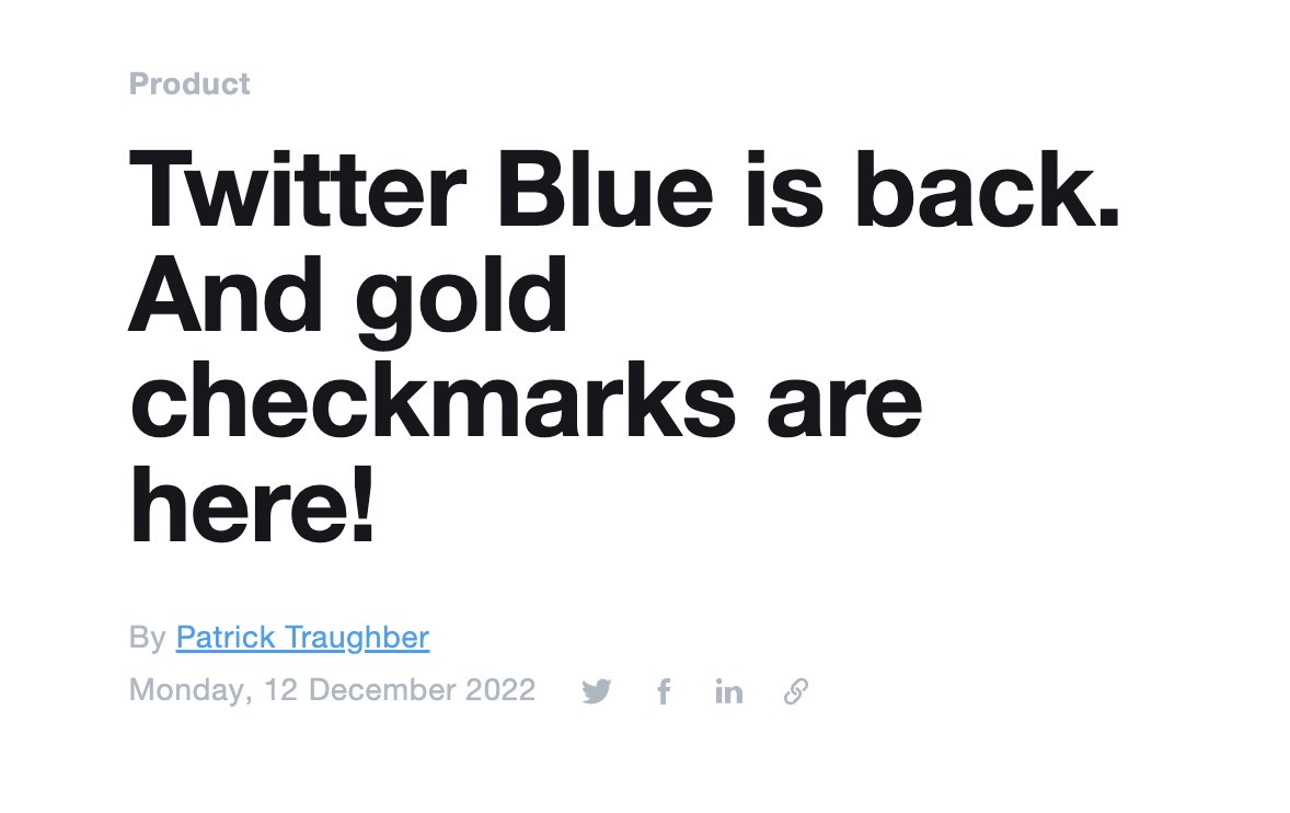 Twitter blue is back