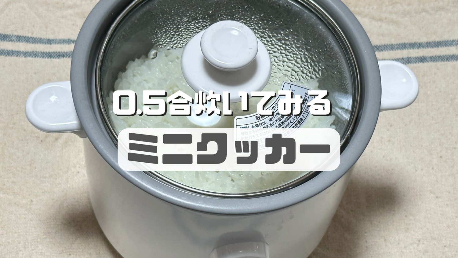 レビュー】手のひらサイズのミニクッカーは0.5合の炊飯も可能
