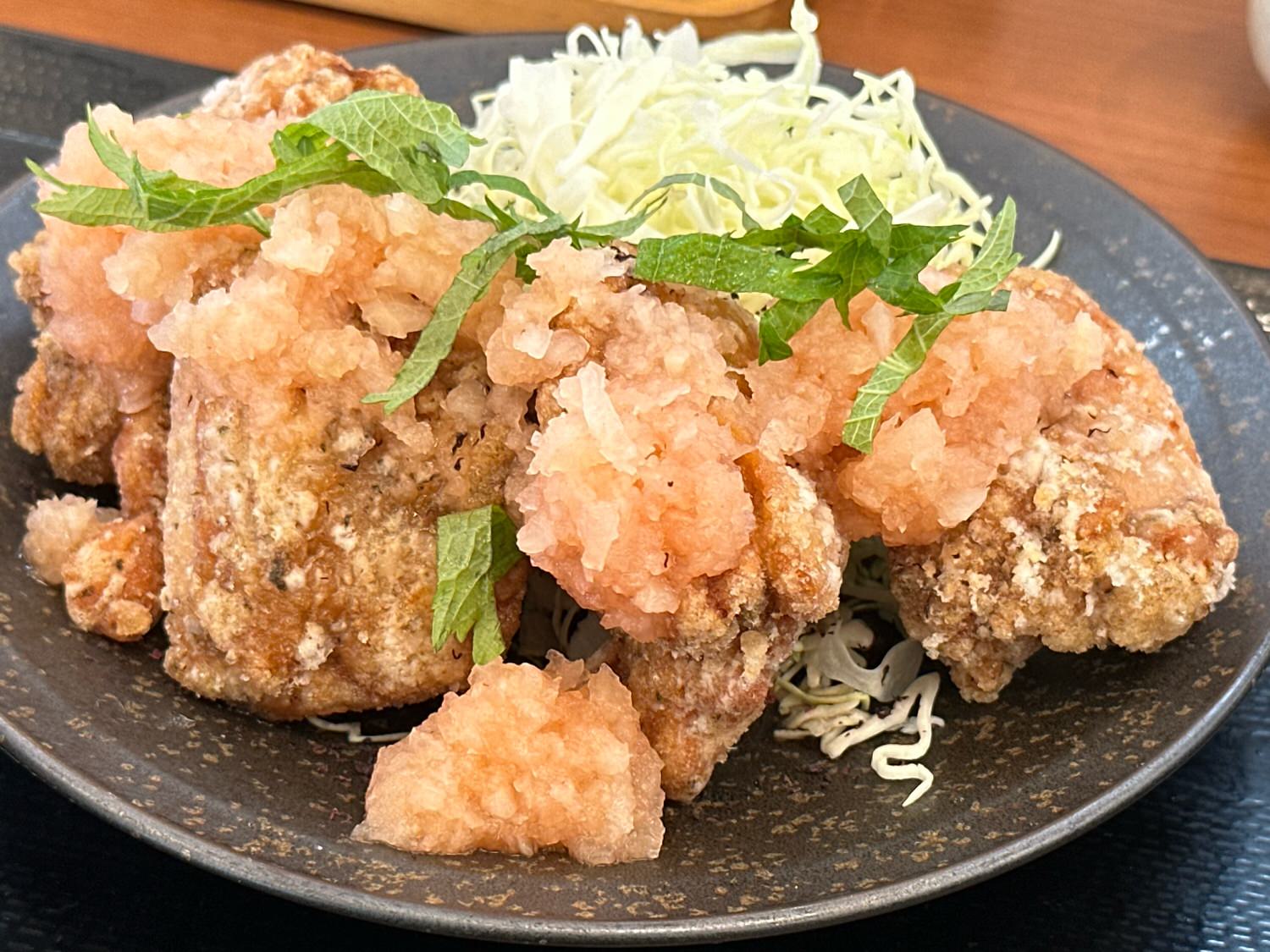 からやま 梅おろしからあげ定食