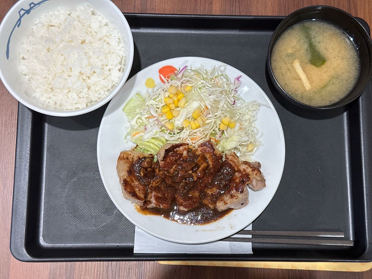 松屋 極厚200gトンテキ定食 000.