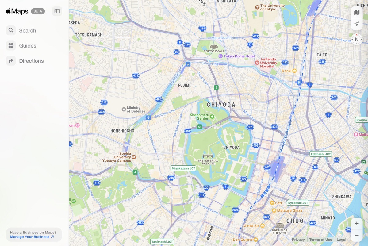 「Apple Map」ウェブでベータ版が利用可能に - ネタフル