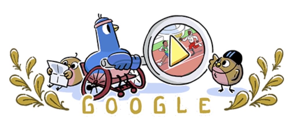 Google logo paris game para.