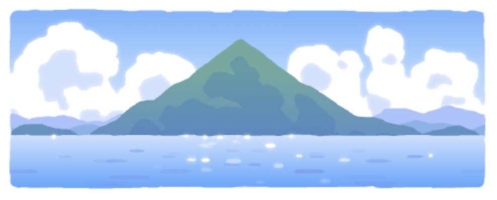 Google logo 山の日 2024.