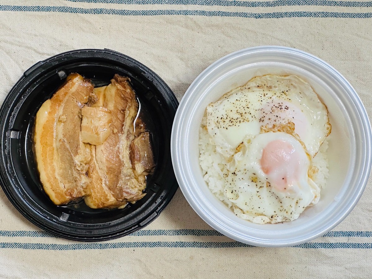 松屋 柔厚炙りチャーシューエッグ定食 011.