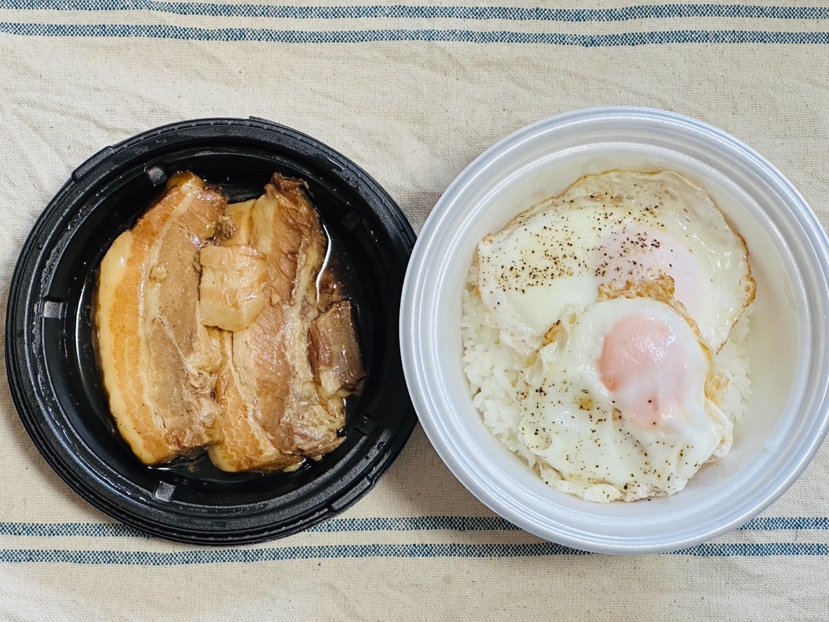 松屋 柔厚炙りチャーシューエッグ定食 012.