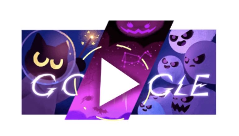 Google logo halloween game 001.