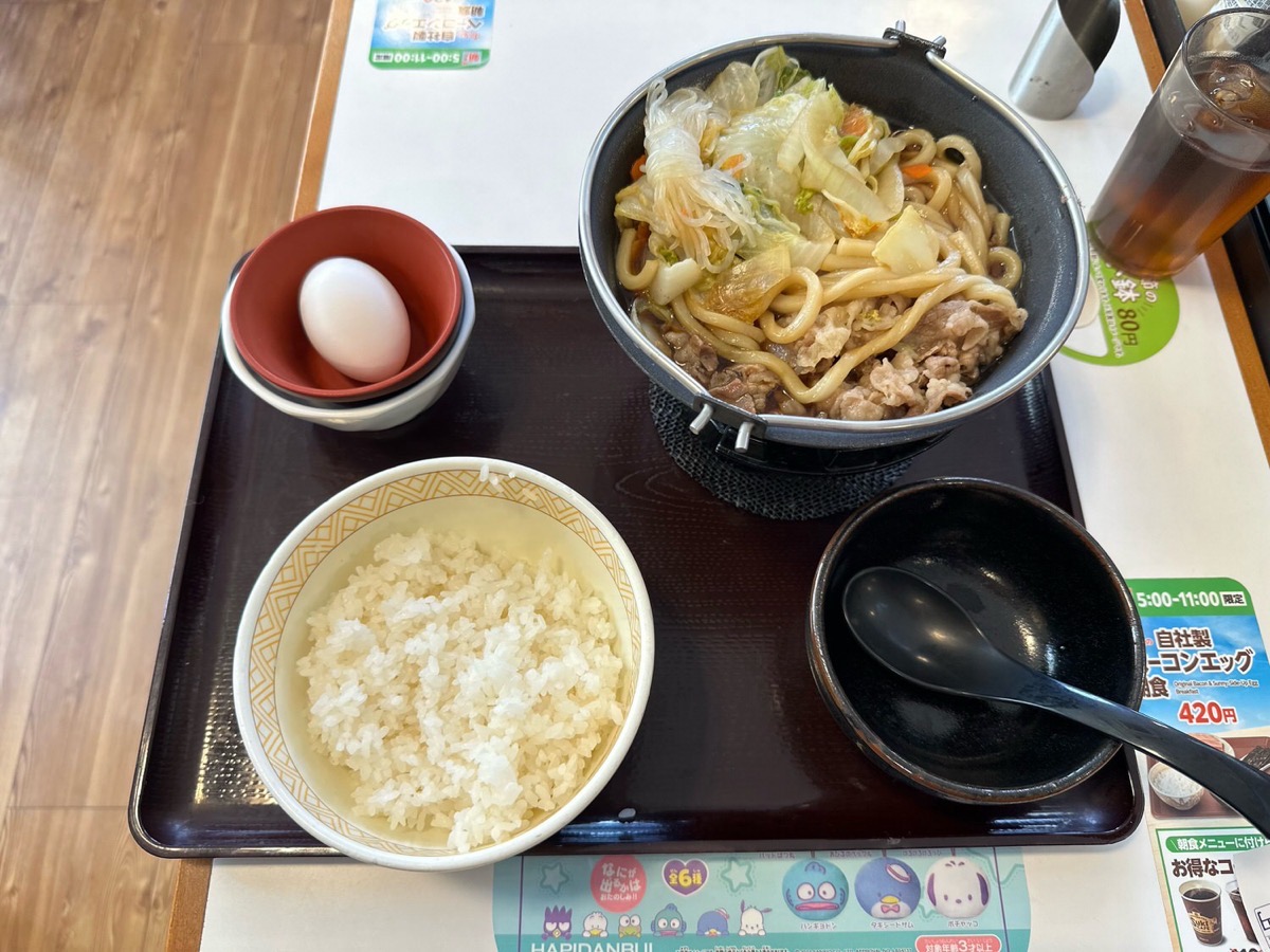 すき家 牛すき鍋定食 003.