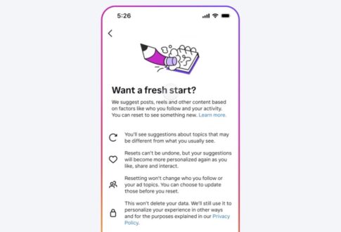 「Instagram」おすすめのアルゴリズムをリセット可能に