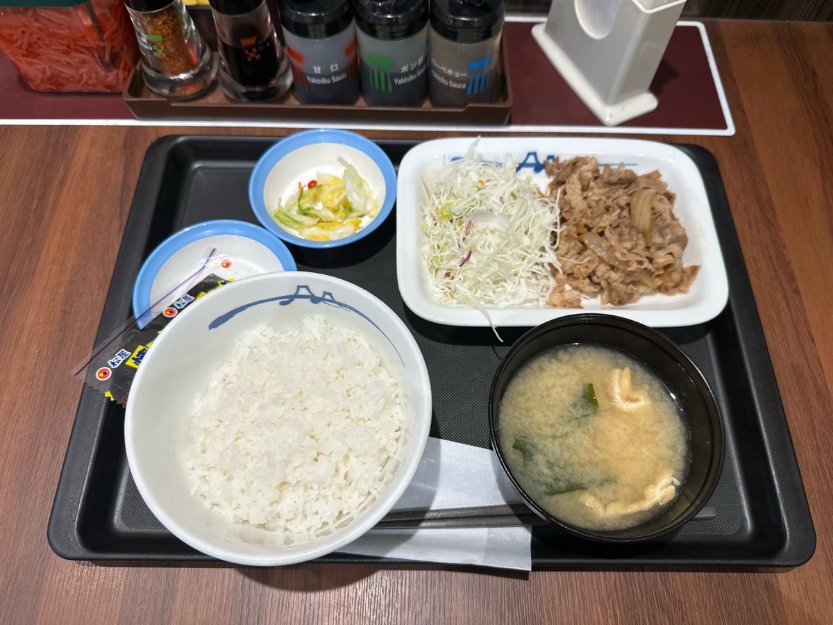 松屋 得朝牛皿定食 001.