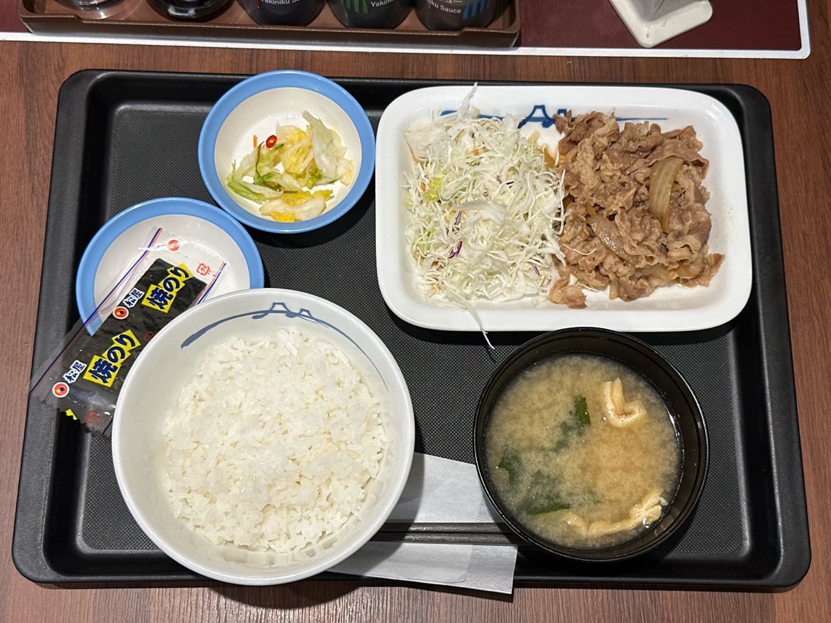 松屋 得朝牛皿定食 003.