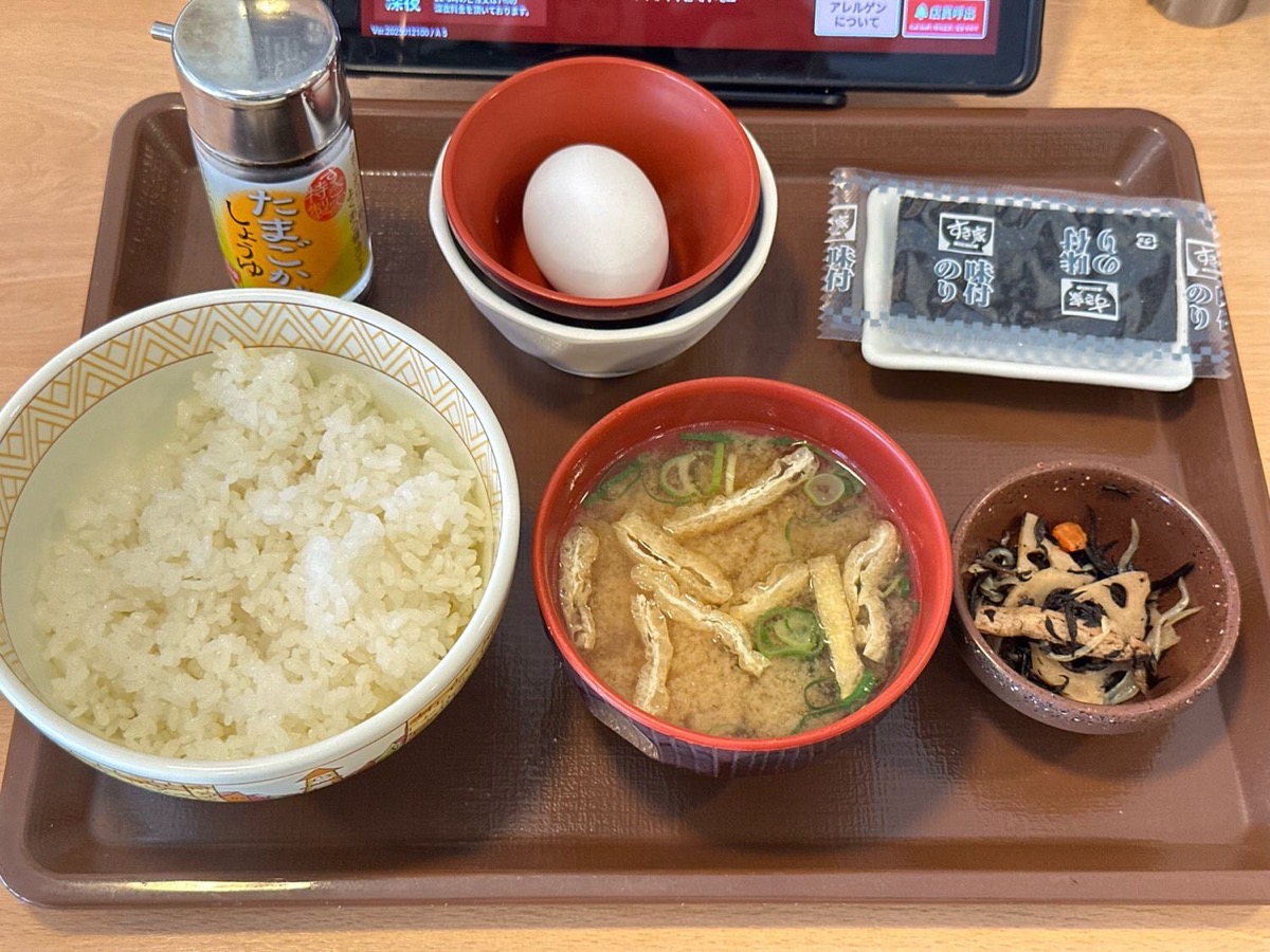 すき家 たまかけ朝食 005.