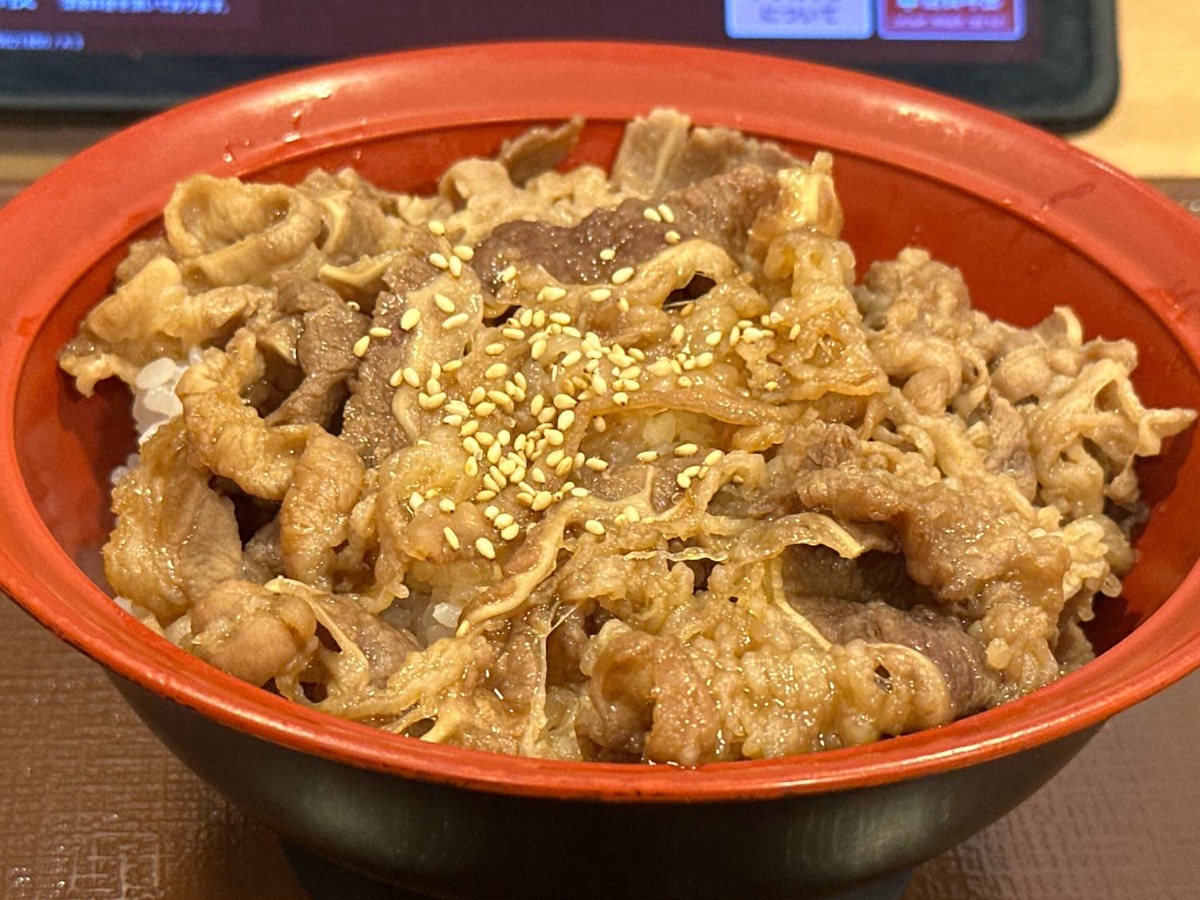 すき家 牛カルビ焼肉丼 007.