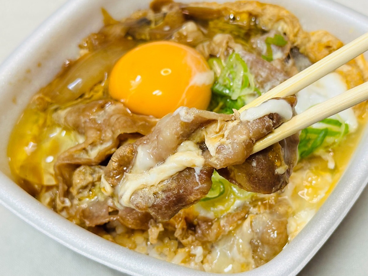 吉野家 月見牛とじ丼 019.