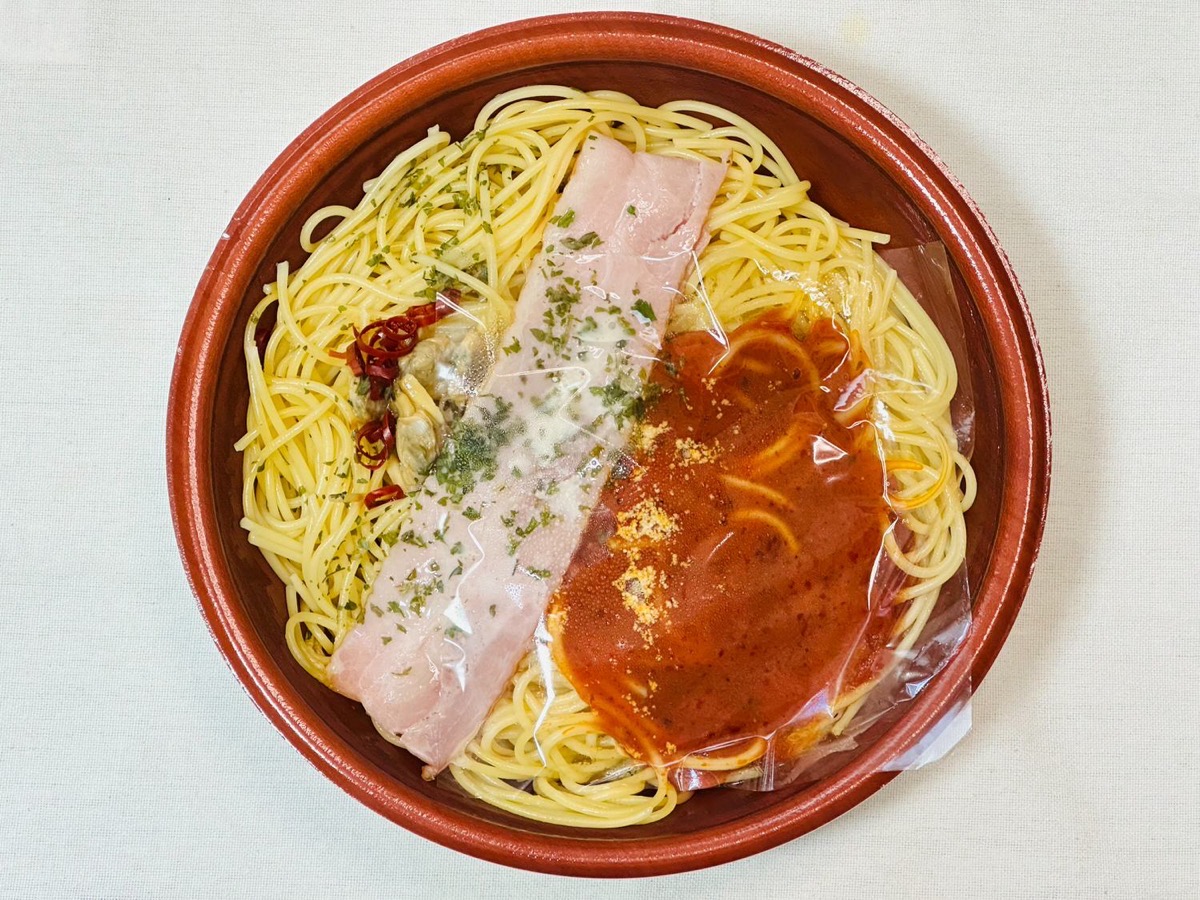 ローソン よくばりセットメシ ボンゴレ＆トマト 008.