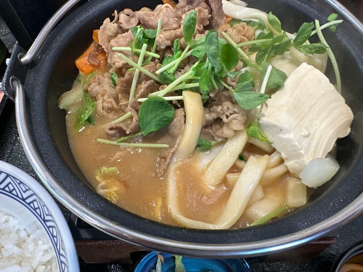 吉野家 とんこつ醤油牛鍋膳 008.