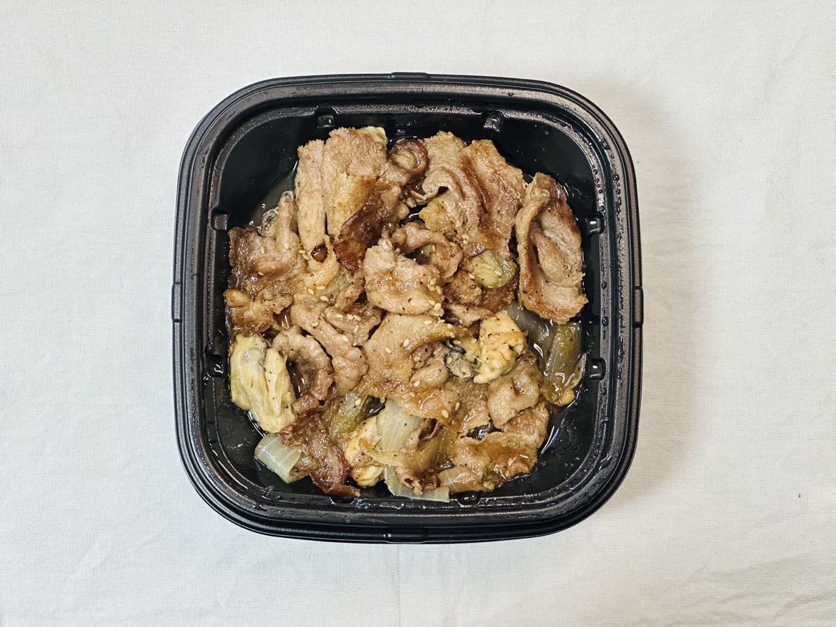 松屋 牛肉と牡蠣のオイスターソース炒め定食 006.