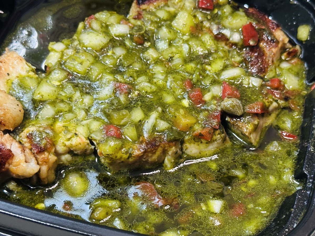 松屋 チミチュリソース厚切りポークグリル定食 014.