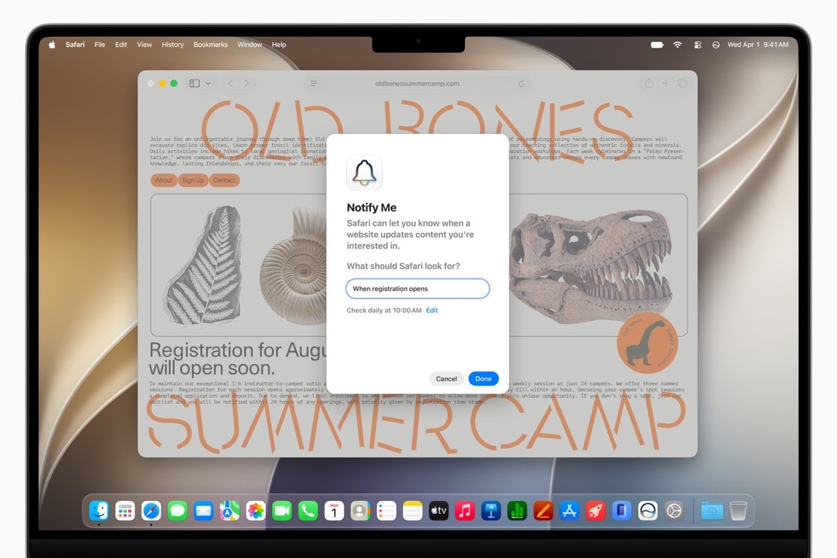 Apple Intelligence Safari Notify Me setup 260608.