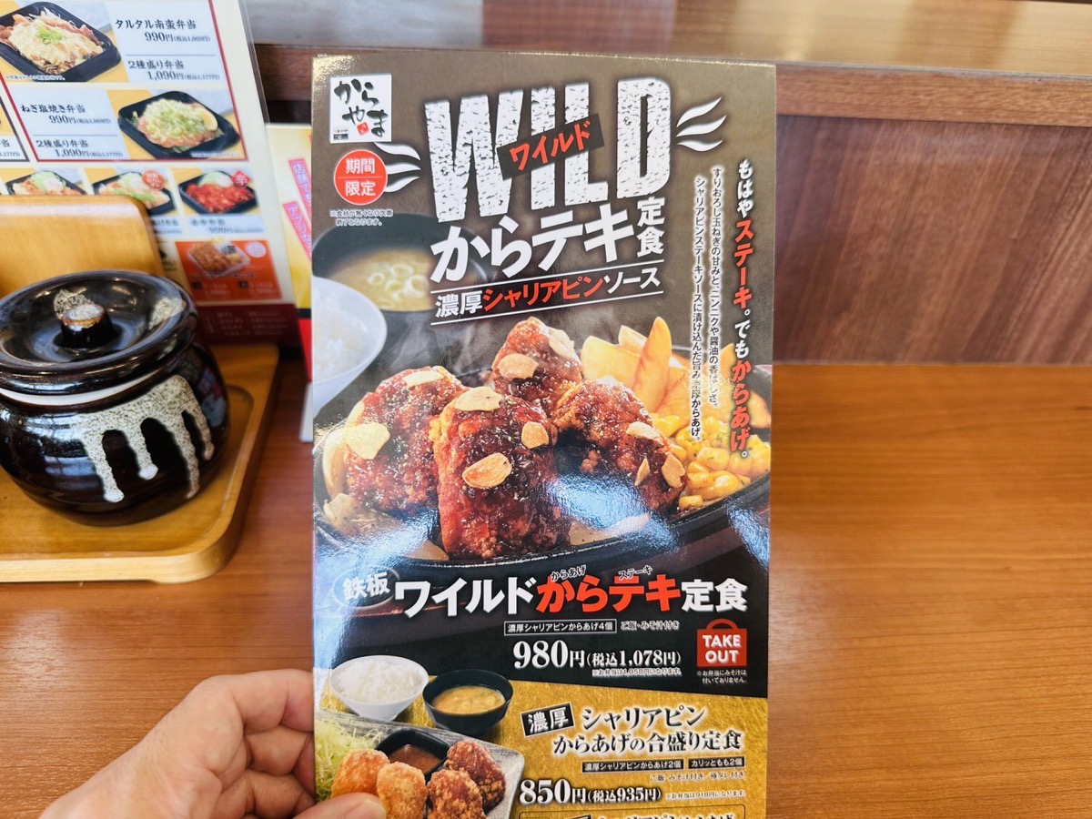 からやま 鉄板ワイルドからテキ定食 001.